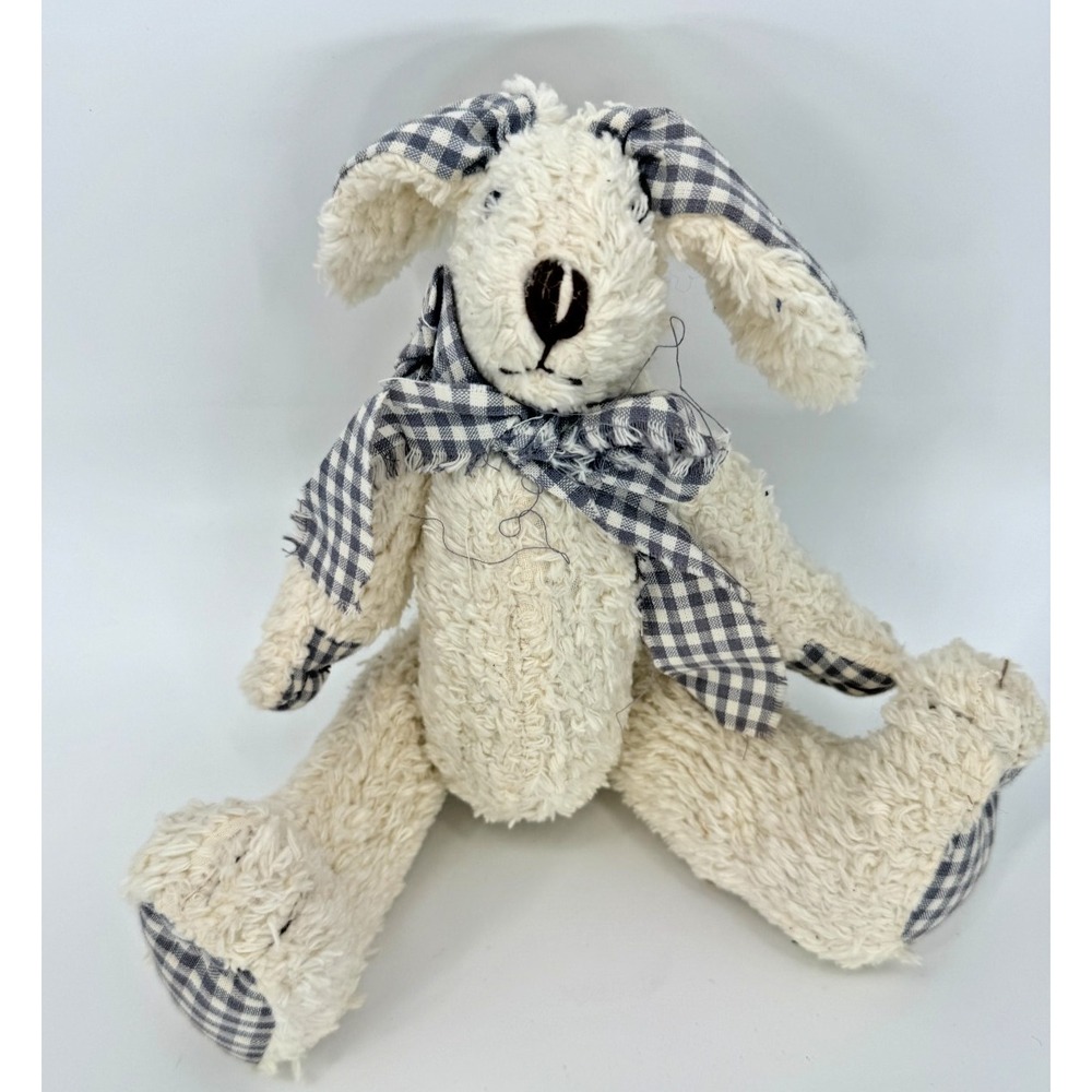 Vtg Honey and‎ Me Bunny Plush Articulated Cottagecore Rabbit Toy Nursery Easter